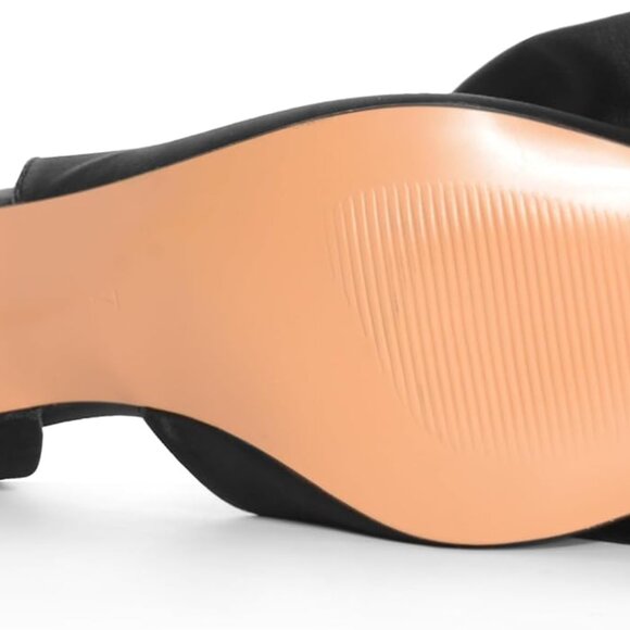 Women’s Satin Kitten Heels Leather Inner Bow Slingback Pointed Toe - Picture 6 of 6